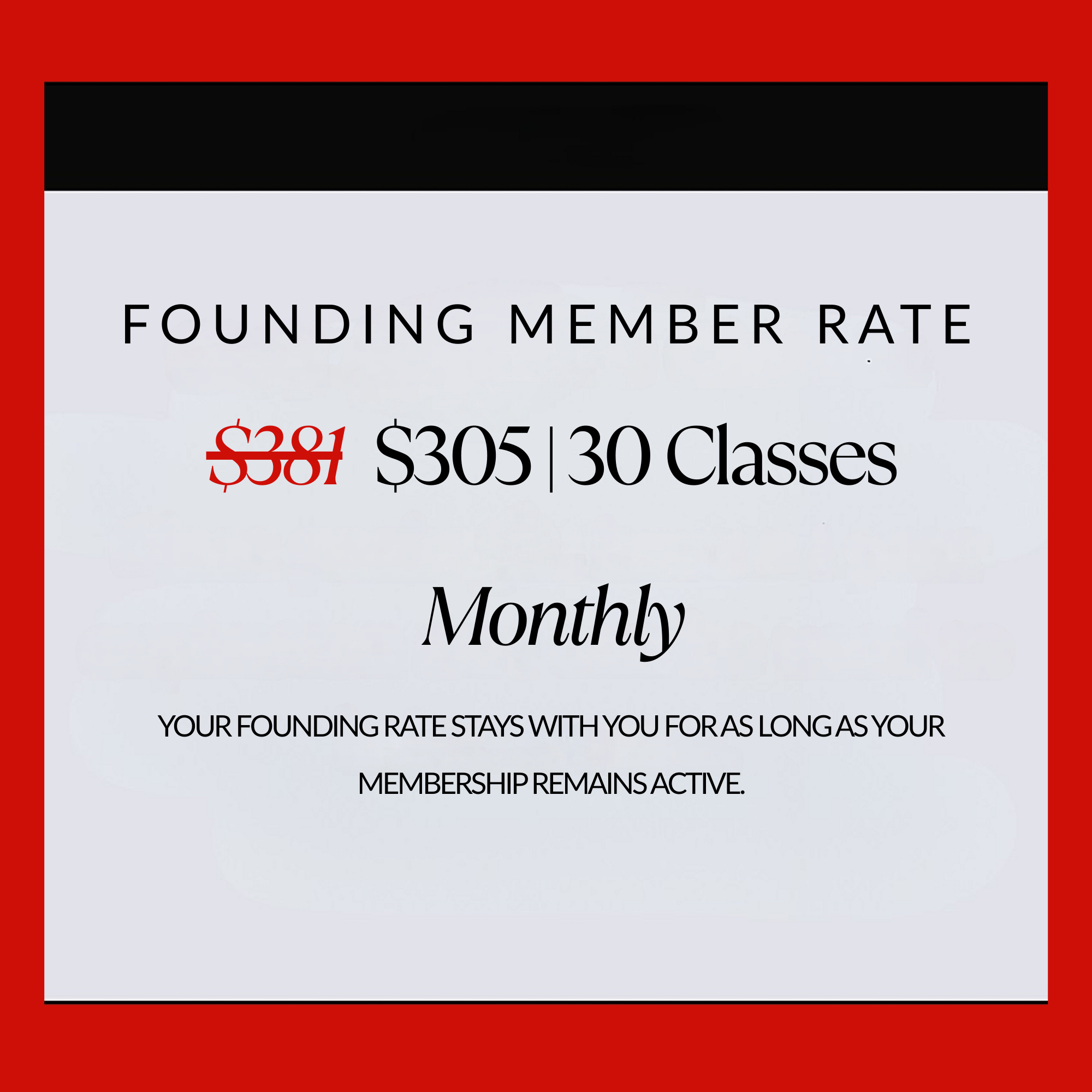 Legacy/30-Classes Month Recurring